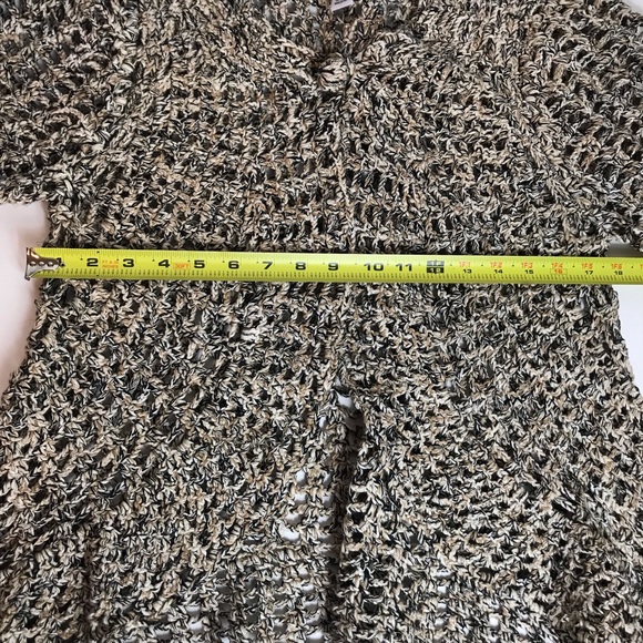 Ruby rd open front sweater w ruffle & gold thread - Picture 7 of 8